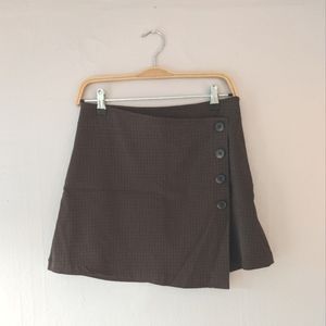 Brown Gingham Skirt